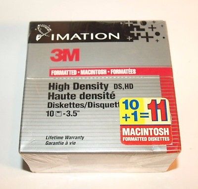 MacIntosh 3.5 Disk Imitation 3m High Density Sealed 11 Pack