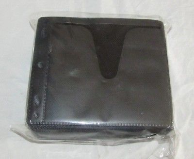100 Pk Refill Binder Sleeves for DVD,CD,Blu-Ray Storage Case Replacement Black