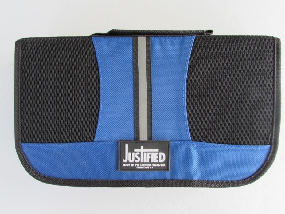 CD Carry Case DVD Blue Ray 36 Sleeve Storage Blue Black Zip Handle Padded Cover