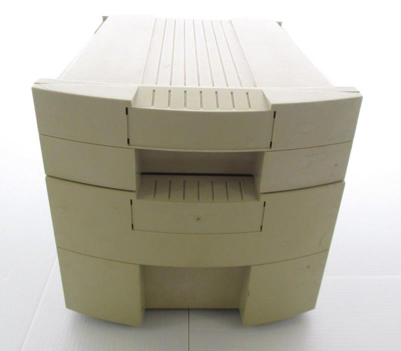 Alpha 2 Drawer 1980s or 90s Computer Disk Diskette Storage Unit Beige Vintage