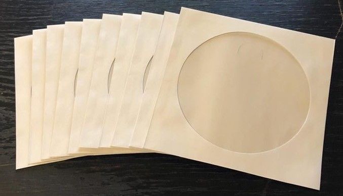 10 CD-DVD Paper Flap Sleeves with Clear Window Case Cover Envelope 12.5cm*12.5cm