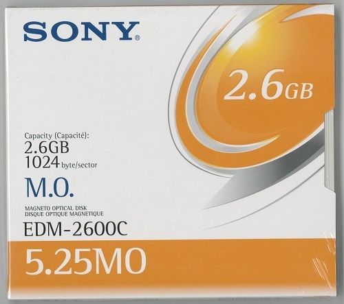 SONY EDM-2600CWW 2.6GB R/W OPTICAL DISKS EDM2600C MO 5 PACK NEW