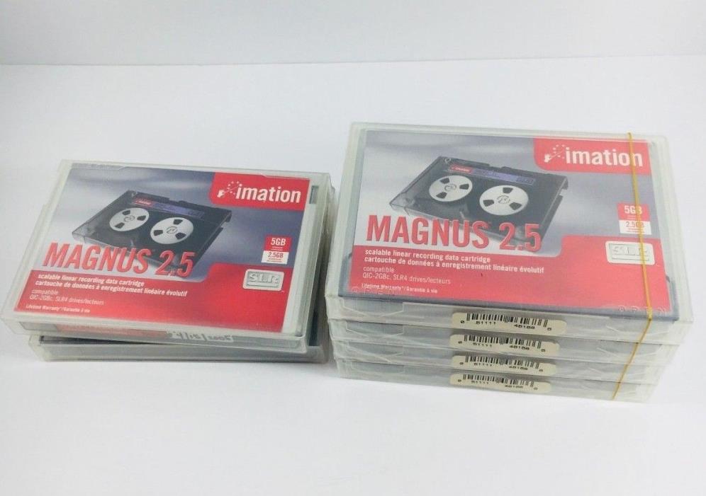 Imation Magnus 2.5 SLR4-5GB Data Cartridge 4 New sealed /2 Used