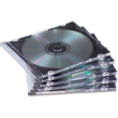 NEW Fellowes 98335 Slim Jewel Cases - 100 pack Case Book Fold Plastic Clear
