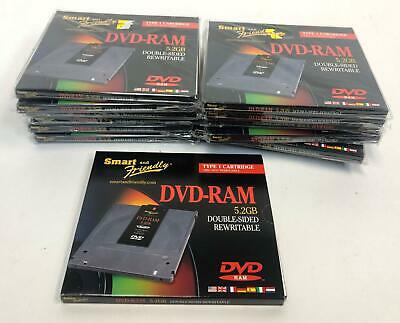13 New Smart & Friendly 5.2GB DVD-RAM Type I 1 Cartridge Double Sided Bundle