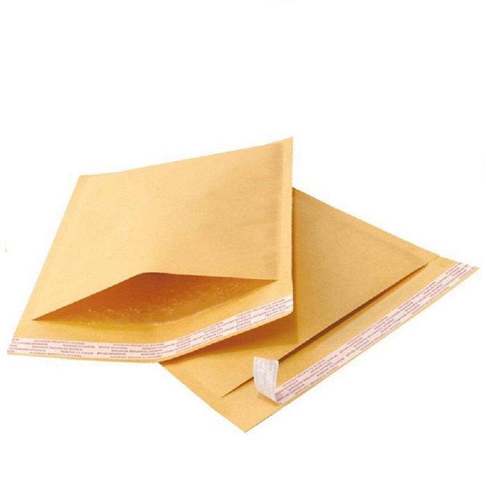 Yens 40   - #0 Kraft Bubble Padded Envelopes Mailers 6.5 X 10 fit DVD CD Case