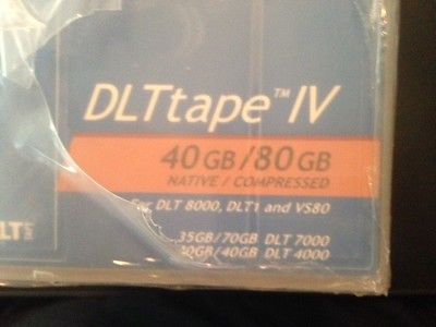4 NEW Dell DLTtape IV 40/80GB Native/Compressed Tape Media DLT 8000 VS80 09W080