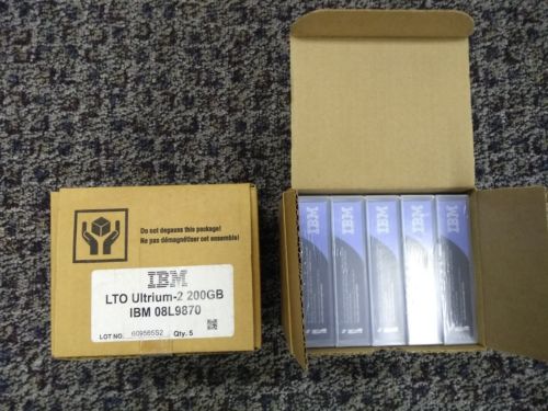 IBM 08L9870 LTO Ultrium 2 200GB Tape Data Cartridge (Lot of 10)
