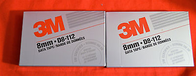 LOT OF 2 3M 8MM D8-112 DATA TAPE NEW/SEALED