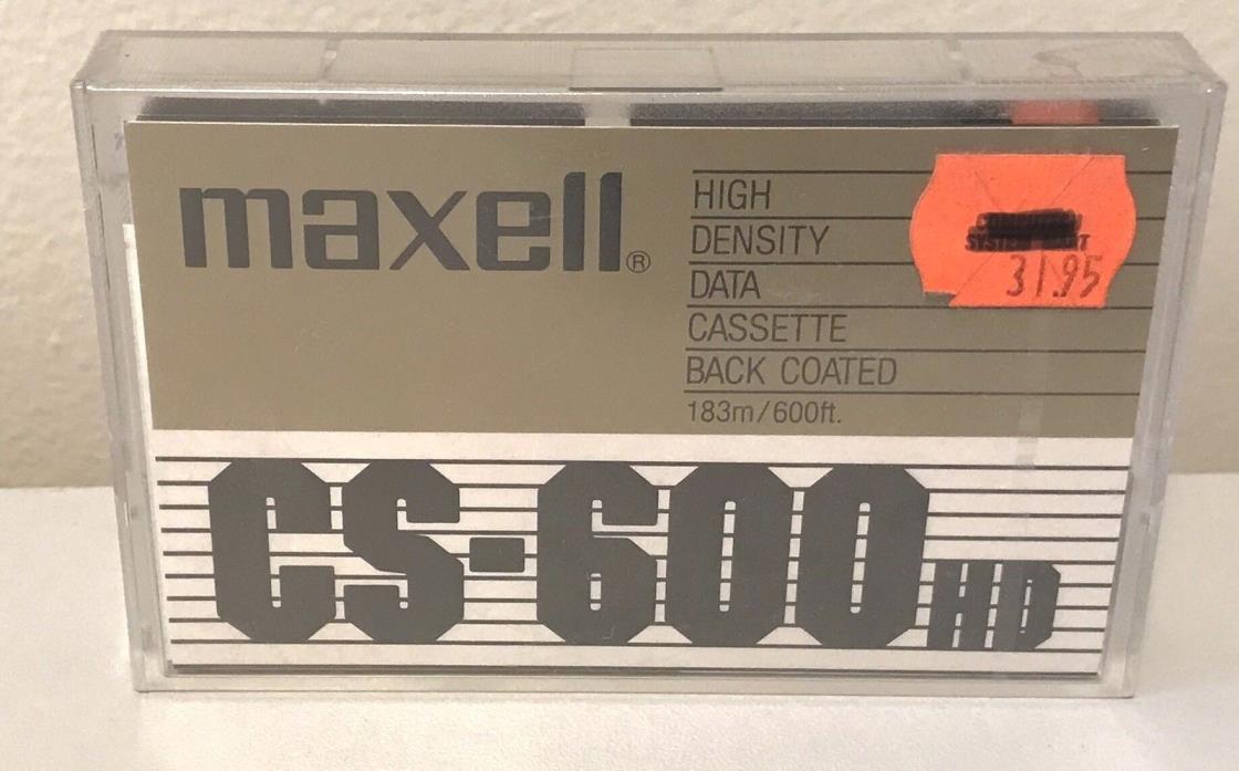 MAXELL  CS-600HD High Density Data  Cassette Tape - FACTORY SEALED
