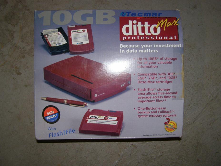 1 Tecmar Ditto Max Professional External Tape Drive