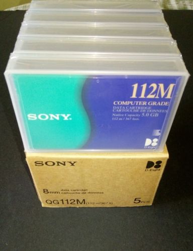 SONY 10-Pack QG112M 8mm Data Cartridges / Tapes 5.0GB 112M -D8-NEW SEALED