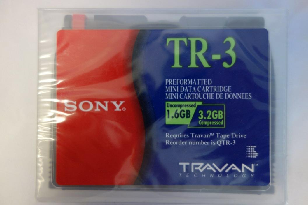 Sony TR3 1.6/3.2GB Cartridge for Travan Tape Drive Pre-Formatted - Lot of 6