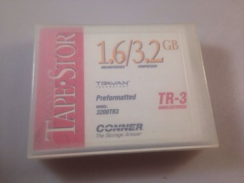 Travan TR-3 Preformatted Data Tape Mini Cartridge, Conner Tape-Stor 1.6/3.2 GB