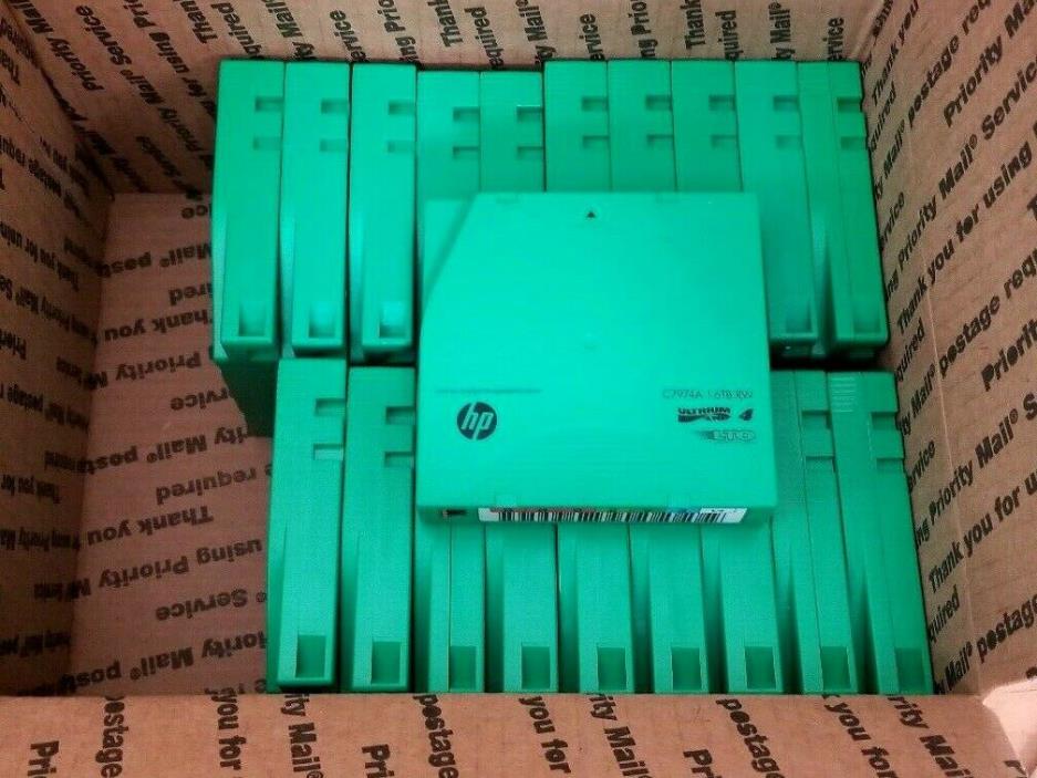 Case of 20 HP LTO-4 Ultrium RW Data Cartridges 1.6TB C7974AN, pre-owned