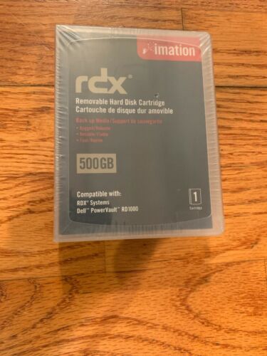 Imation 27127 - 500GB RDX / RD1000 Hard Drive Cartridge - New Sealed Removable