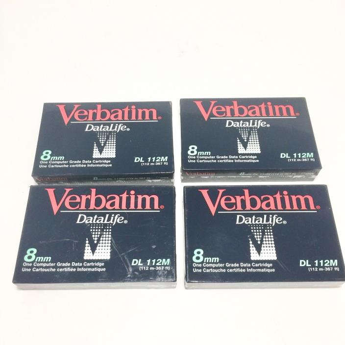 Verbatim Datalife 8mm DL 112M Data Cartridge Tape 4 Pk.
