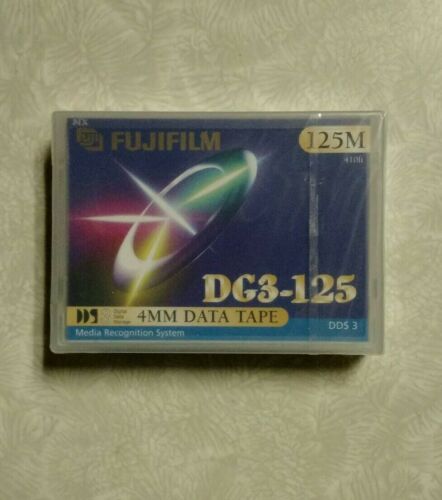 Fuji/Fujifilm DDS-3 DAT Data Tape/Cartridge 12/24GB DG3-125 4mm NEW SEALED 1 PK