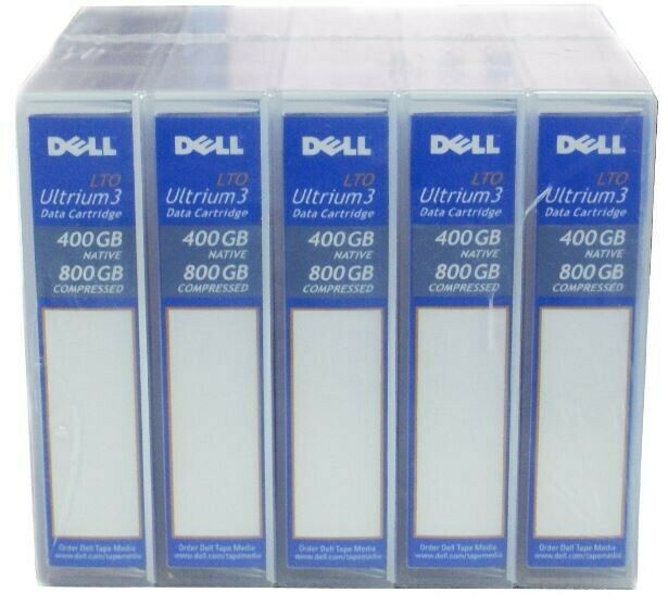 NEW DELL LTO-3 Ultrium 400GB/800GB Data Cartridge -(5 PACK) -Factory Sealed