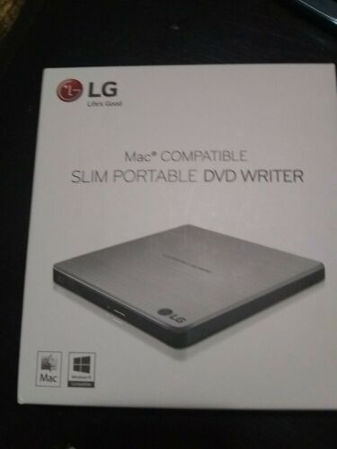 LG #GP60NS50 USB 2.0 Ultra Slim Portable DVD Writer Windows10 & Mac Compatible