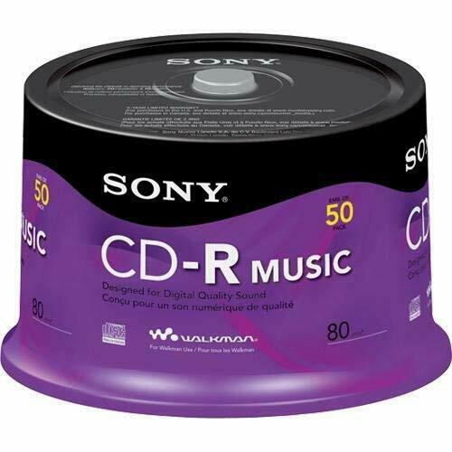Sony CD-R Music Recordable Compact Disc, Pack of 50 Spindle