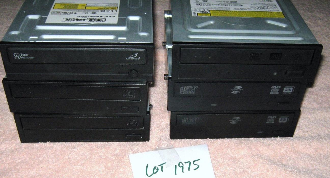 LOT (D) of 6 LG DVD-RW Super Multi Writer Burner SATA 5.25