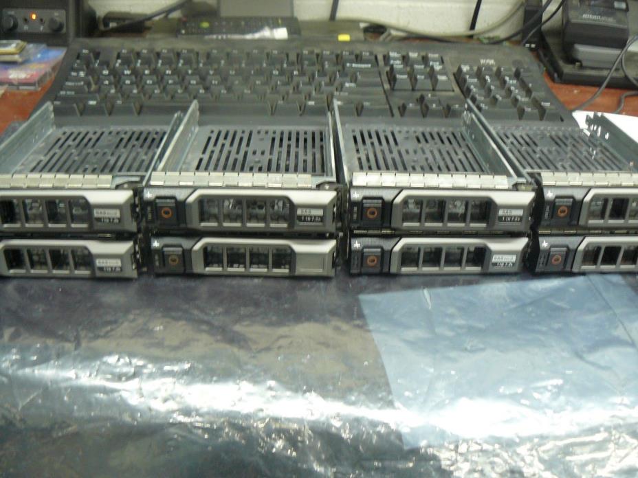 lot of 8 Dell F238F 3.5 SAS Drive Tray Caddy Sled