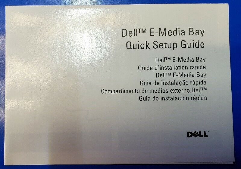 NEW Genuine Dell E-MEDIA Bay External eSATA Optical Drive Caddy with DVD ROM