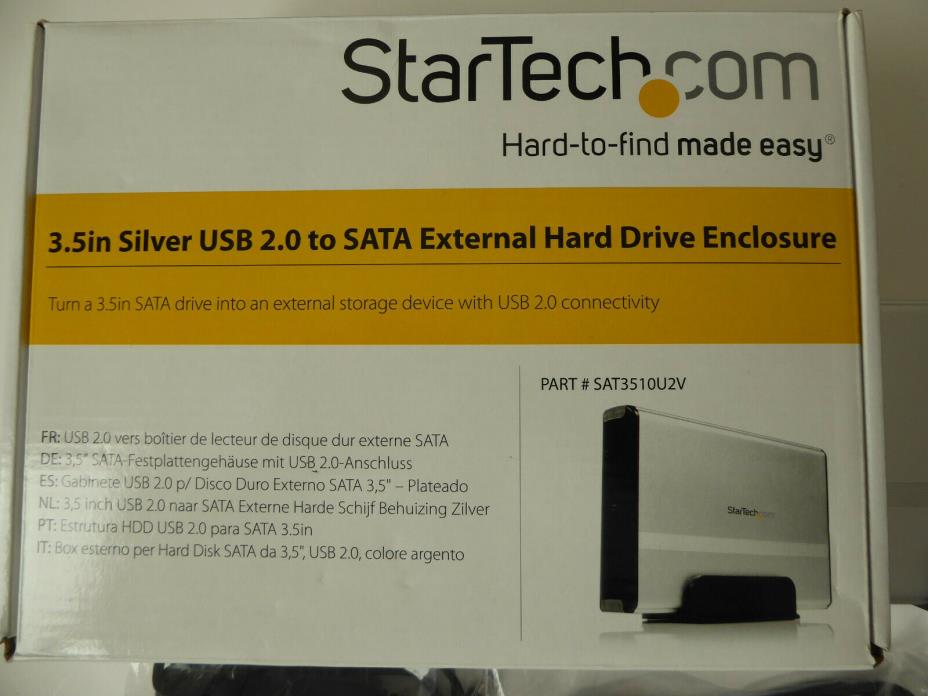 StarTech 3.5in USB 2.0 to SATA External Hard Drive Enclosure -WITH 160GB Drive