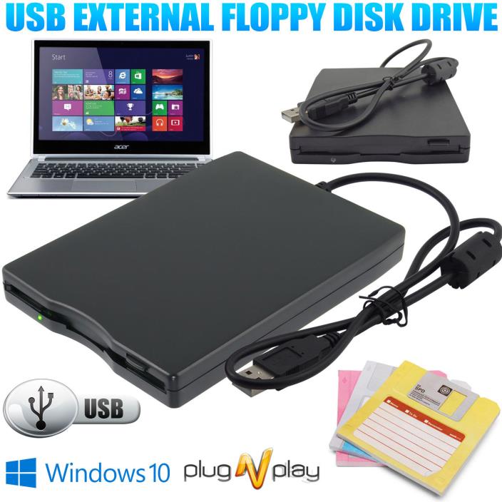 3.5? Portable USB 2.0 External Floppy Disk Drive 1.44MB For Laptop PC Win 7/8/10