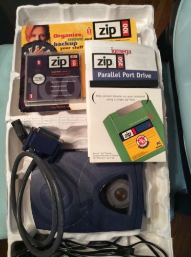 Iomega 250MB Parallel Port External Zip Drive w/ Original Box