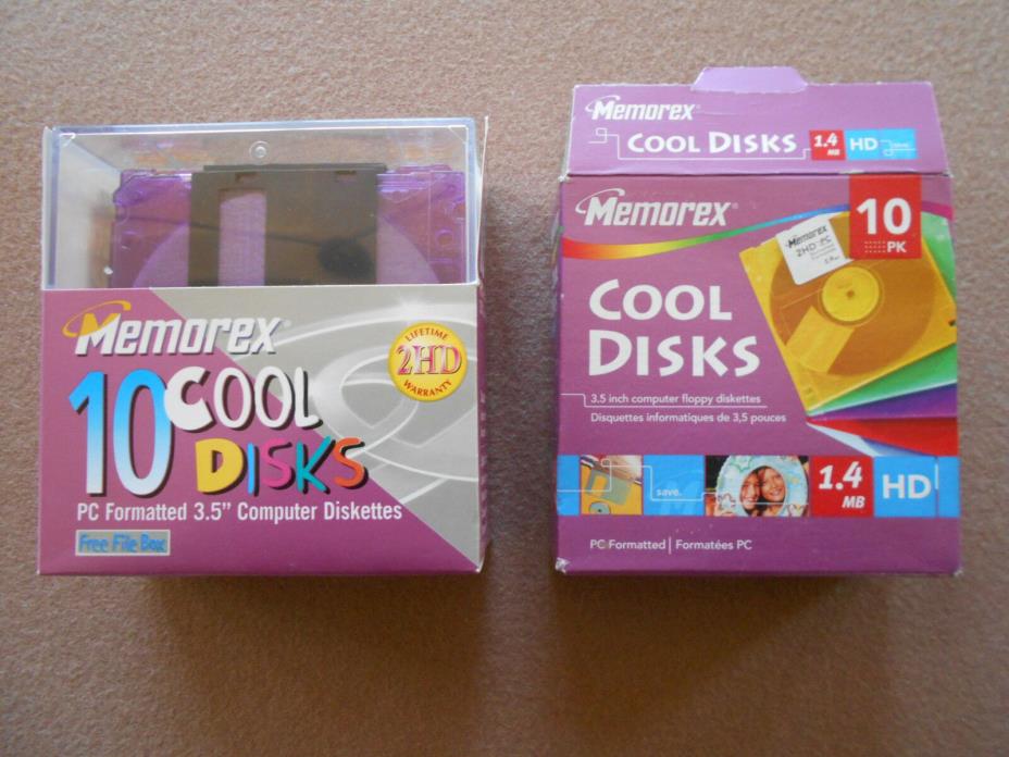 15 New Memorex Computer Floppy Disks Colors 2 HD Diskettes 3.5 Formatted $9.99
