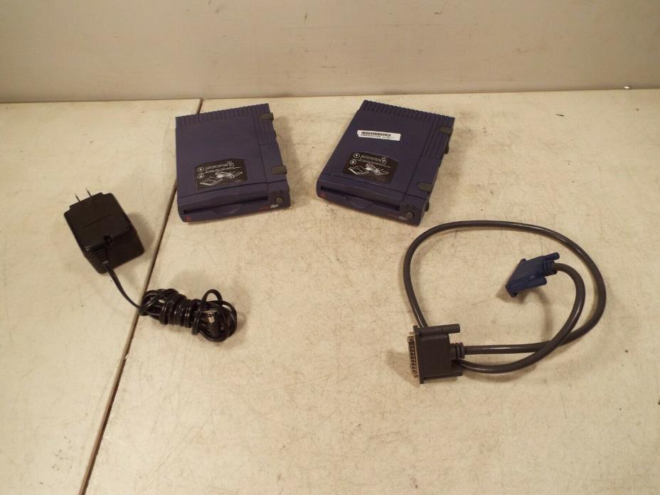 Lot of 2 Iomega 100MB Parallel Port Zip 100 Drives 1 Cable & 1 AC - External