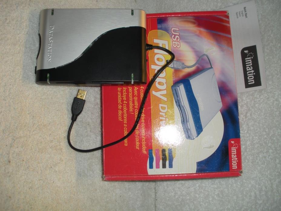 USB FLOPPY DRIVE by Imation.  FOR MACINTOSH AND P.C.s wit  60 New floppys