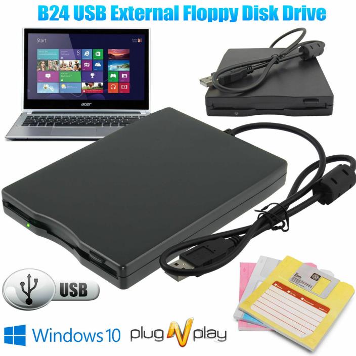 3.5 Inch External Floppy Disk Drive USB 2.0 Portable 1.44Mb Reader FDD PC Laptop