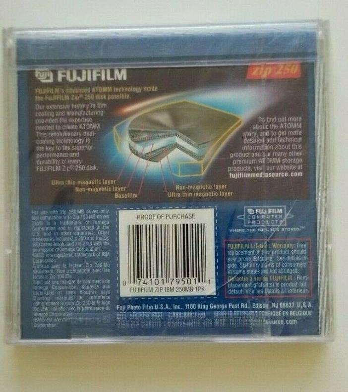 Fujifilm Zip 250 Disk IBM Formatted - NEW / FACTORY SEALED