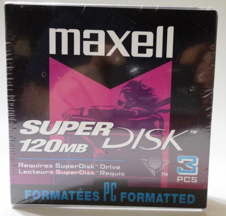 Maxell 120MB Super Disk PC Formatted 3 Pack (570330)