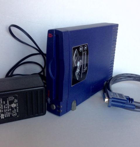 Iomega Zip 100 Drive Original Cords AC Adapter Untested Blue Vintage Computer