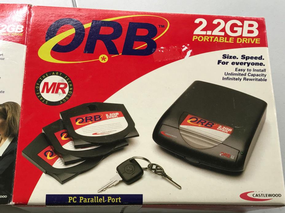 Vintage ORB Ultra SCSI External Removable Media Drive 2.2GB EXCELLENT