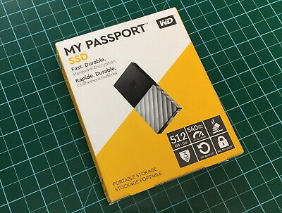 WD My Passport 512GB USB 3.1 Portable External SSD Drive WDBKVX5120PSL-WESN