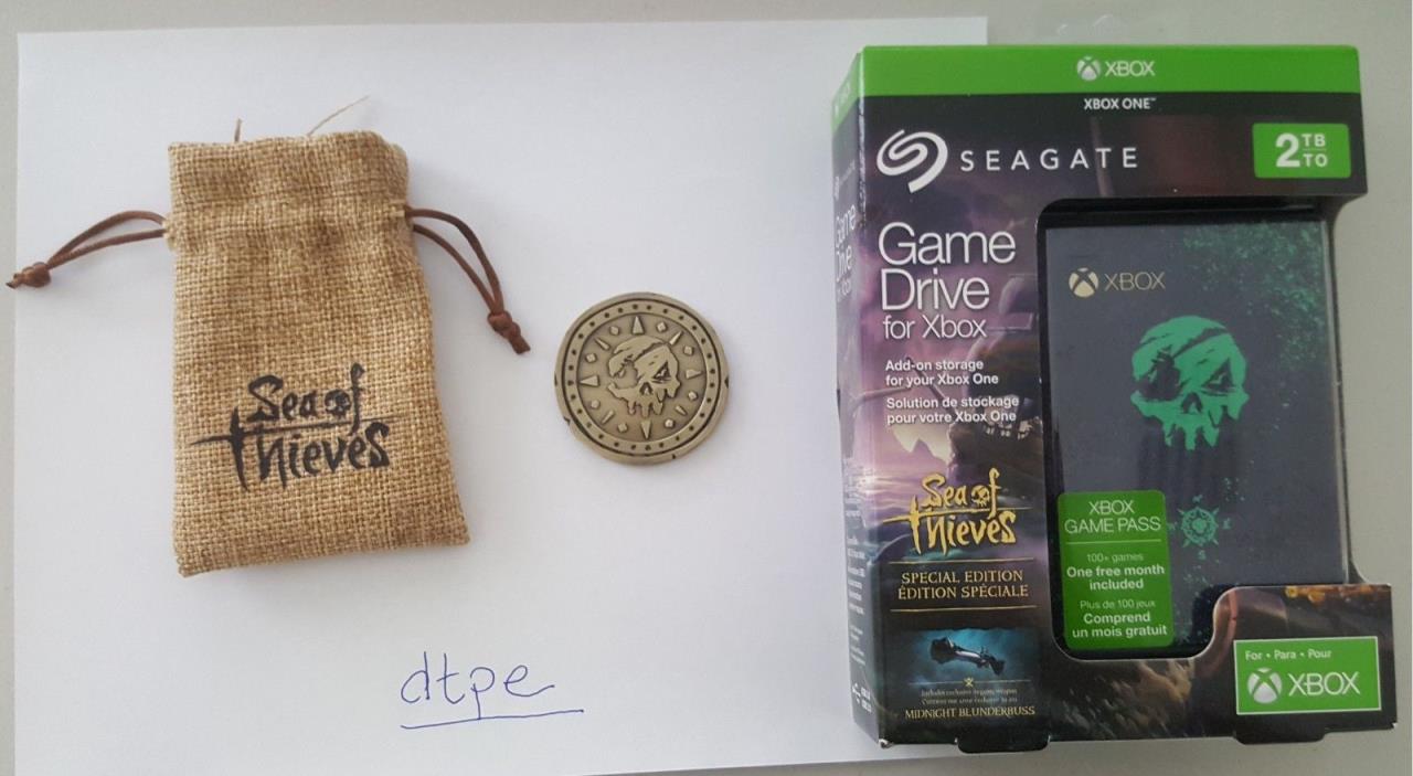 Seagate 2TB Game Drive with a Limited Sea of Thieves E3 FanFest Coin