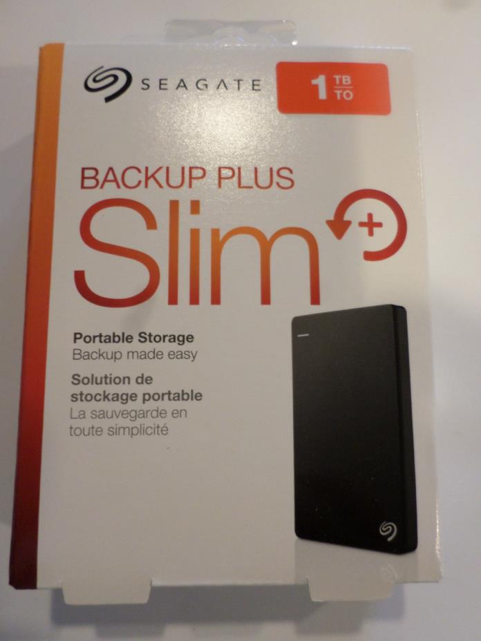 1tb Seagate Backup Plus Ultra Slim External USB 3.0/2.0 Portable Hard Drive