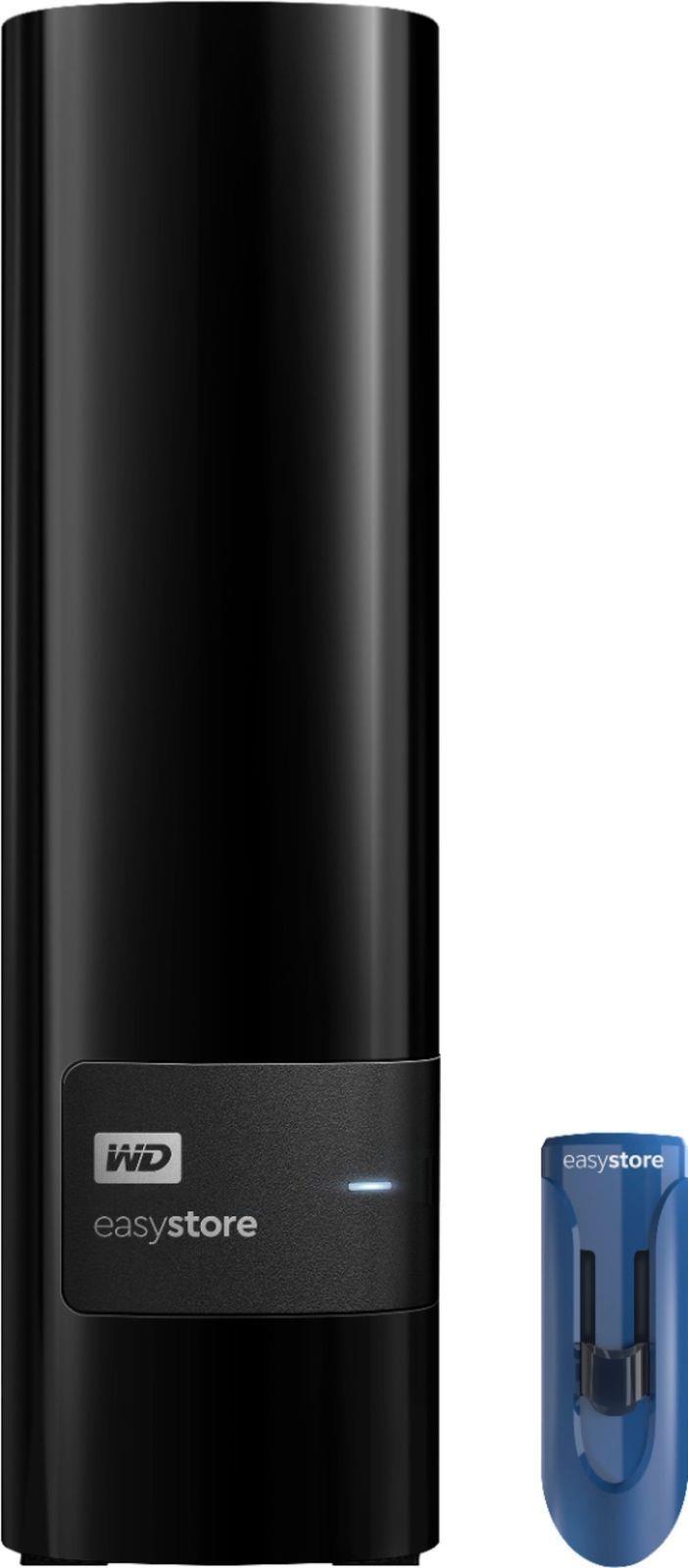 WD - Easystore 10TB External USB 3.0 Hard Drive with 32GB Easystore USB Flash