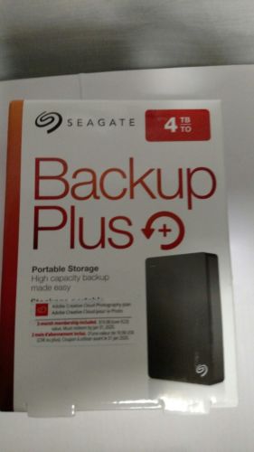 Seagate 4TB Backup Plus Portable Hard Drive - STDR4000100 - Black