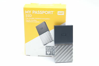 WD 512GB My Passport SSD Portable Storage - USB 3.1 - Black-Gray