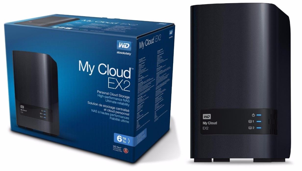 WD 6TB My Cloud EX2 Network Attached Storage Hard Drives - NAS - WDBVKW0060JCH