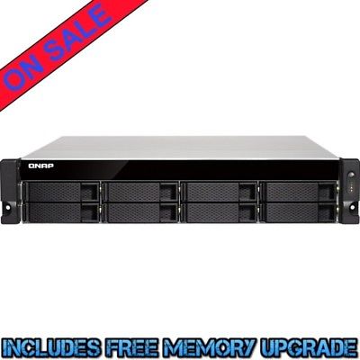 QNAP TS-873U 16tb SSD NAS Server 8x2000gb Seagate BarraCuda Drives