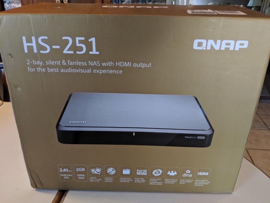 QNAP HS-251+ 2 Bay Network-Attached Storage Unit with 2GB RAM¦HDTVs-Smartphones