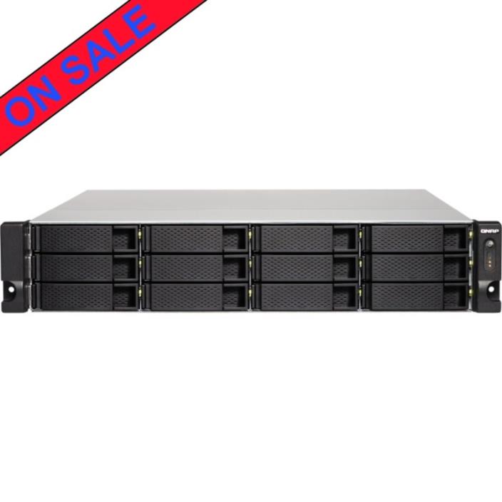 QNAP TS-1232XU 24tb SSD NAS Server 12x2000gb Seagate BarraCuda Drives