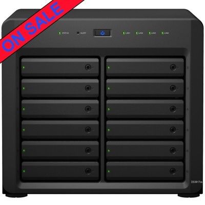 Synology DS3617xs 24tb SSD NAS Server 12x2000gb Seagate BarraCuda Drives